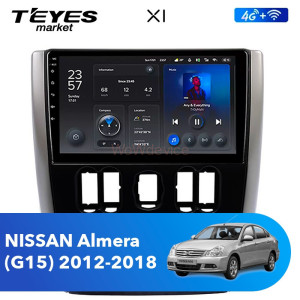 Штатная магнитола Teyes X1 4G 2/32 Nissan Almera 3 G15 (2012-2018)