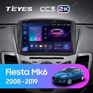 Штатная магнитола Teyes CC3 2K 360 6/128 Ford Fiesta Mk 6 (2008-2019) F2 Тип-А