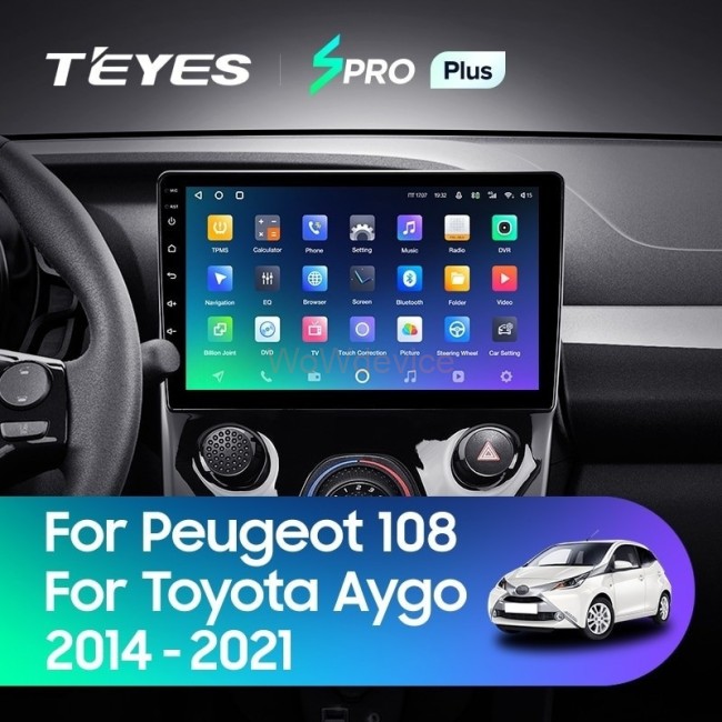 Штатная магнитола Teyes SPRO Plus 6/128 Toyota Aygo B40 (2014-2021)