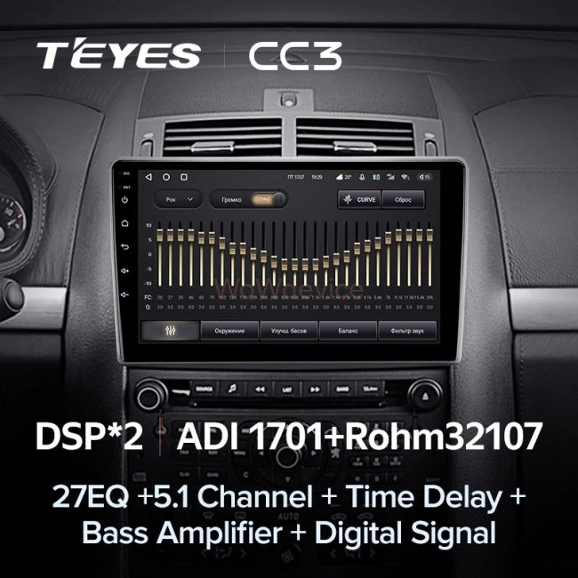 Штатная магнитола Teyes CC3 4/64 Peugeot 407 (2004-2011) F1 Штатная магнитола Teyes CC3 4/64 Peugeot 407 (2004-2011) F1