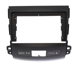 Рамка магнитолы 9.0" (цв.темно-серый) для MITSUBISHI Outlander XL 2006-2012 / CITROEN C-Crosser 2007-2012 / PEUGEOT (4007) 2007-2012