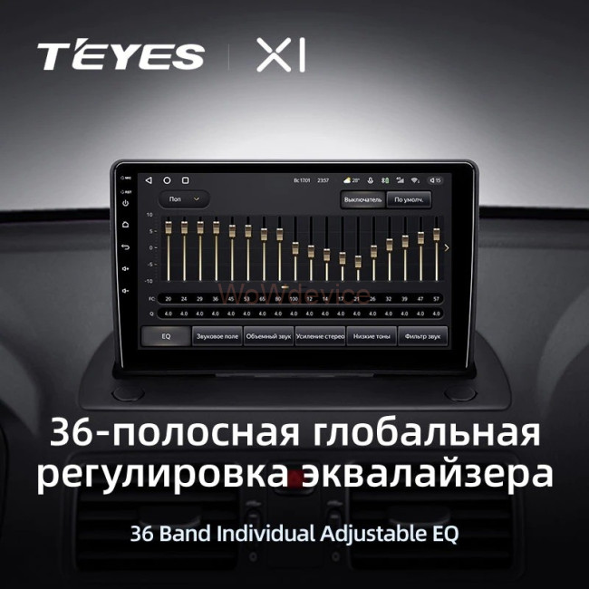 Штатная магнитола Teyes X1 4G 2/32 Volvo XC90 Тип-C (2002-2014)