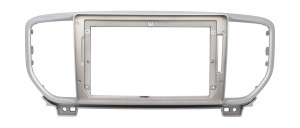 Рамка магнитолы 9.0" (цв.Серебро) для KIA Sportage (QL) 2018+