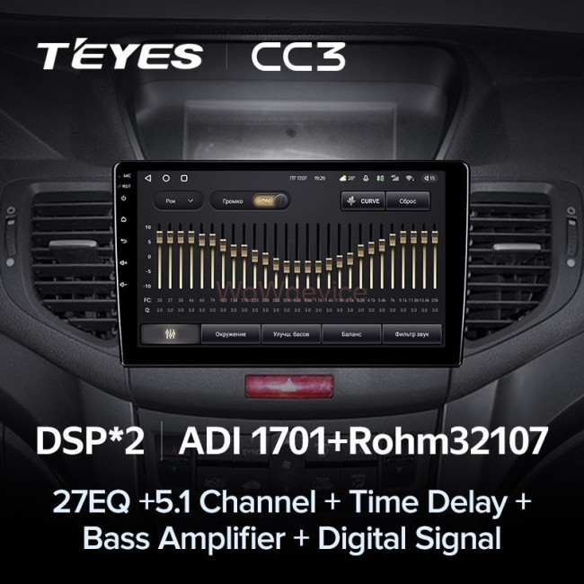 Штатная магнитола Teyes CC3 3/32 Honda Accord 8 (2008-2012)