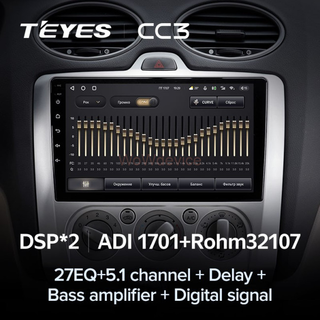 Штатная магнитола Teyes CC3 6/128 Ford Focus 2 Mk 2 (2005-2010) F1 Штатная магнитола Teyes CC3 6/128 Ford Focus 2 Mk 2 (2005-2010) F1