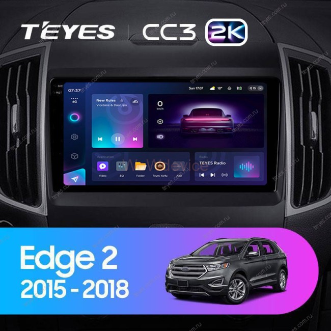 Штатная магнитола Teyes CC3 2K 360 6/128 Ford Edge 2 (2015-2018) F1