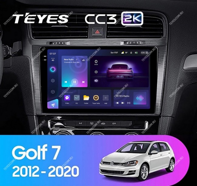 Штатная магнитола Teyes CC3 2K 3/32 Volkswagen Golf 7 (2012-2020) F2 Тип-В