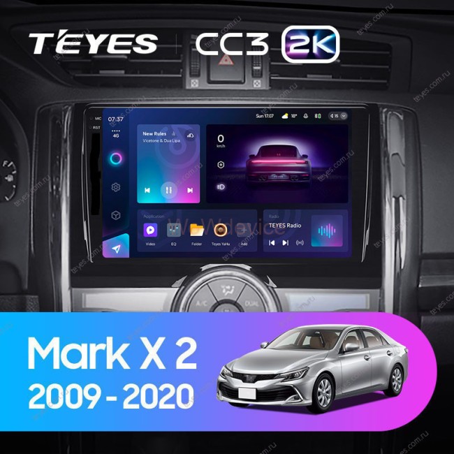 Штатная магнитола Teyes CC3 2K 360 6/128 Toyota Mark X 2 X130 (2009-2020)