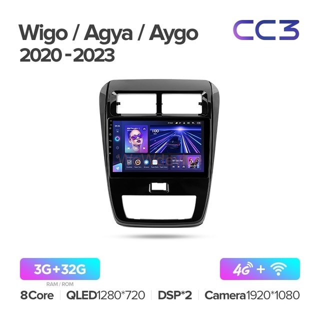 Штатная магнитола Teyes CC3L 4/32 Toyota Wigo/Agya (2020-2023)