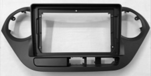 Рамка магнитолы 9.0" (цв.Черный) для HYUNDAI i-10 2013-2016; Xcent 2014-2017 Левый руль