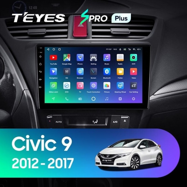 Штатная магнитола Teyes SPRO Plus 4/64 Honda Civic 9 FK FB (2012-2017)