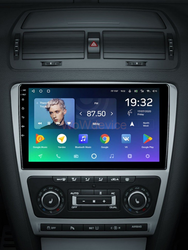 Штатная магнитола Teyes CC2 Plus 6/128 Skoda Octavia 2 A5 (2008-2013) Серая