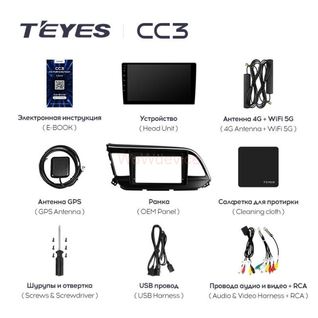 Штатная магнитола Teyes CC3 3/32 Hyundai Elantra 6 (2018-2020) Тип-B Штатная магнитола Teyes CC3 3/32 Hyundai Elantra 6 (2018-2020) Тип-B