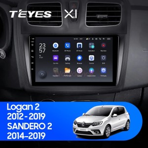 Штатная магнитола Teyes X1 4G 2/32 Renault Sandero 2 (2014-2019) F2