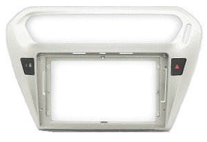 Рамка магнитолы 9.0" (цв.Серебро) для Nissan Tiida C11 【F1】2004-2013