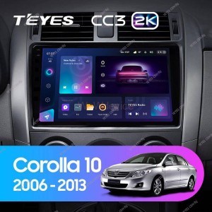 Штатная магнитола Teyes CC3 2K 3/32 Toyota Corolla 10 E140 E150 (2006-2013) Тип-A