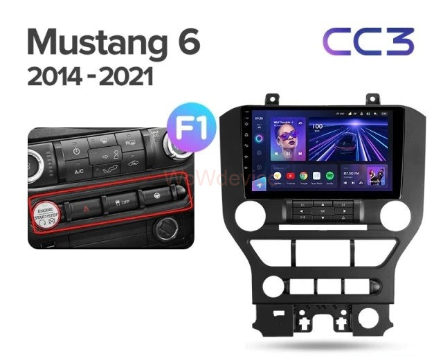 Штатная магнитола Teyes CC3 3/32 Ford Mustang VI S550 (2014-2021) Тип А