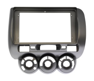 Рамка магнитолы 9.0" (цв.темно-серый) для HONDA Fit, Jazz, City 2002-2008 Правый руль / Кондиционер