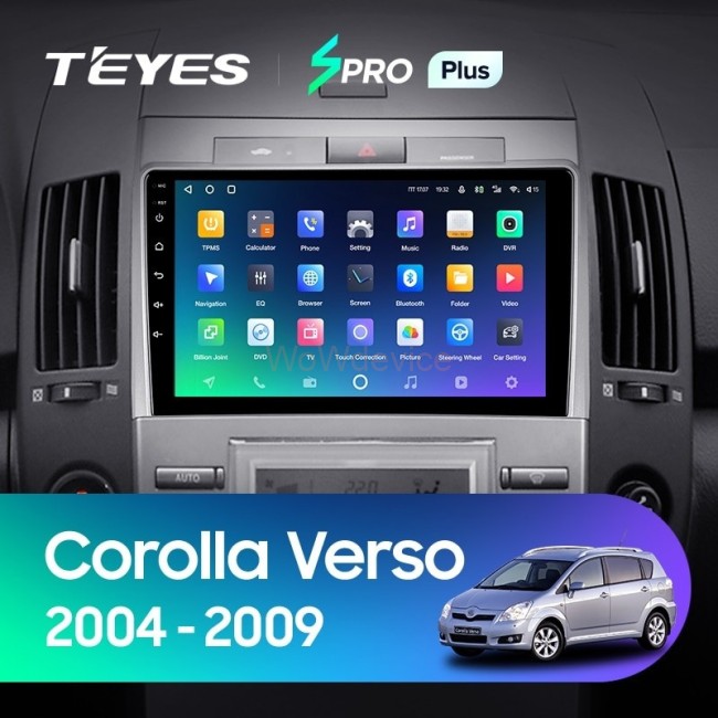 Штатная магнитола Teyes SPRO Plus 6/128 Toyota Corolla Verso AR10 (2004-2009) F2