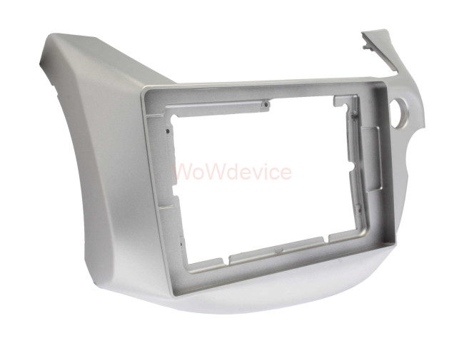 Рамка магнитолы 10.2" (цв.Серебро) для HONDA Fit, Jazz 2008-2013