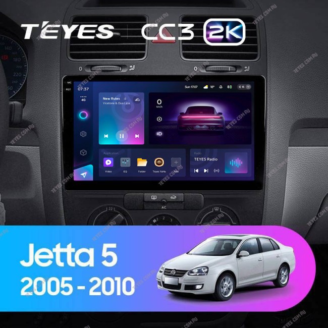 Штатная магнитола Teyes CC3 2K 360 6/128 Volkswagen Jetta 5 (2005-2010) F1