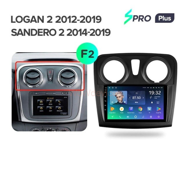 Штатная магнитола Teyes SPRO Plus 3/32 Renault Sandero 2 (2014-2019) F2