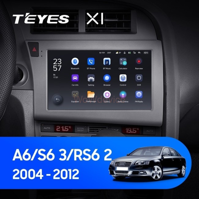 Штатная магнитола Teyes X1 4G 2/32 Audi RS6 2 (2007-2012)