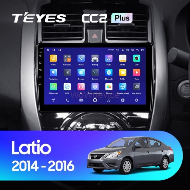 Штатная магнитола Teyes CC2 Plus 4/32 Nissan Latio N17 (2014-2016) Правый руль