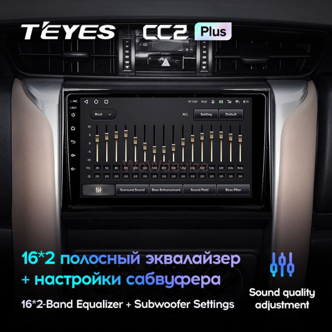 Штатная магнитола Teyes CC2 Plus 3/32 Toyota Fortuner 2 (2015-2018)