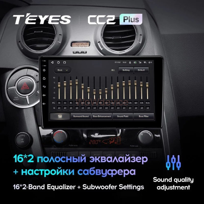 Штатная магнитола Teyes CC2 Plus 6/128 SsangYong Actyon C100 (2005-2011)