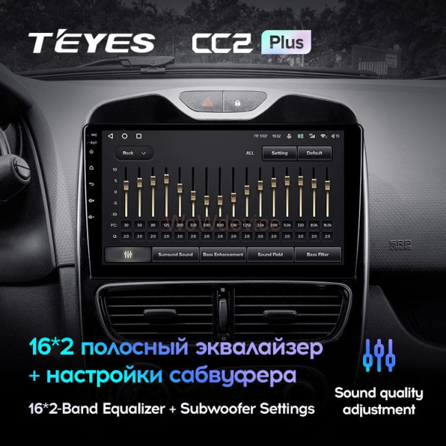 Штатная магнитола Teyes CC2L Plus 2/32 Renault Clio 4 BH98 KH98 (2016-2019)