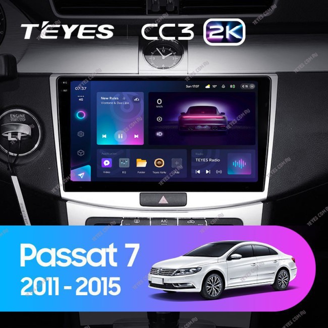 Штатная магнитола Teyes CC3 2K 360 6/128 Volkswagen Passat B6 (2005-210) \ B7 (2010-2015)