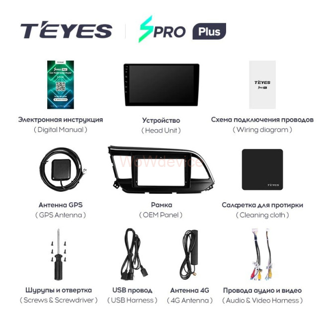Штатная магнитола Teyes SPRO Plus 3/32 Hyundai Elantra 6 (2018-2020) Тип-A Штатная магнитола Teyes SPRO Plus 3/32 Hyundai Elantra 6 (2018-2020) Тип-A
