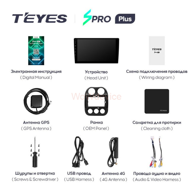 Штатная магнитола Teyes SPRO Plus 4/64 Jeep Compass 1 MK (2009-2015) Штатная магнитола Teyes SPRO Plus 4/64 Jeep Compass 1 MK (2009-2015)