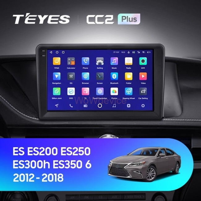 Штатная магнитола Teyes CC2 Plus 4/32 Lexus ES ES200 ES250 ES300h ES350 XV60 VI (2012-2018) Тип-С