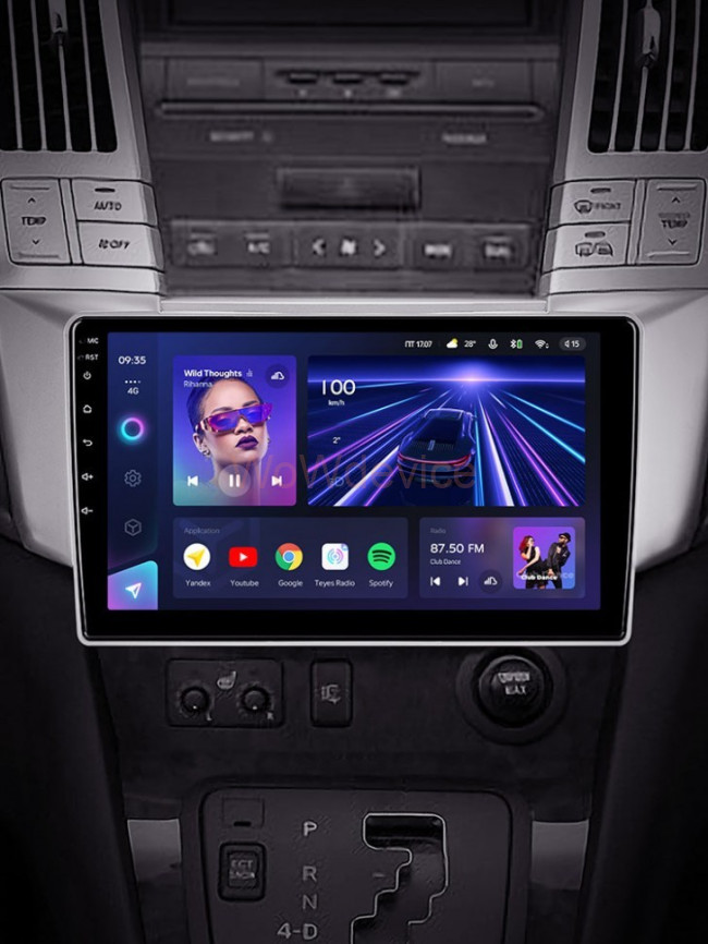 Штатная магнитола Teyes CC3 360 6/128 Lexus RX300 RX330 RX350 RX400H (2003-2009)