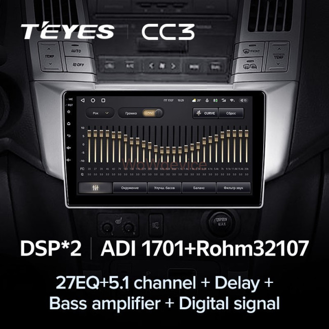 Штатная магнитола Teyes CC3 360 6/128 Lexus RX300 RX330 RX350 RX400H (2003-2009)