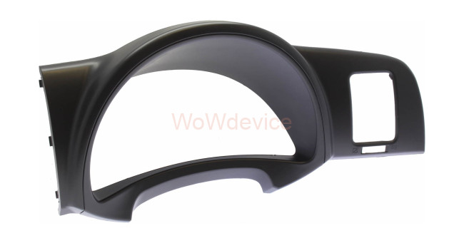 Рамка магнитолы 10.2" (цв.Глянцевый Черный) для TOYOTA Wish 2003-2009 Левый руль