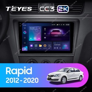 Штатная магнитола Teyes CC3 2K 6/128 Skoda Rapid NH3 NH1 (2012-2020)