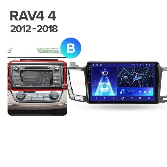 Штатная магнитола Teyes CC2 Plus 4/64 Toyota RAV4 (2012-2018)