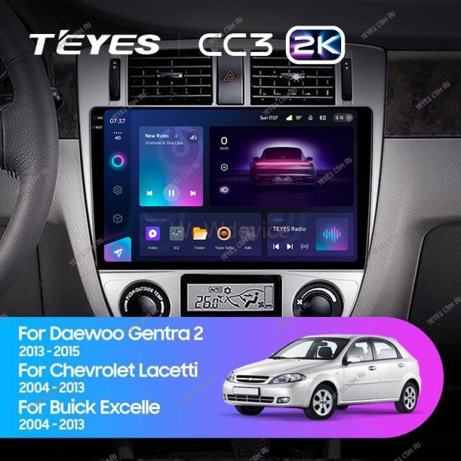 Штатная магнитола Teyes CC3 2K 360 6/128 Daewoo Gentra 2 (2013-2015) F2-B