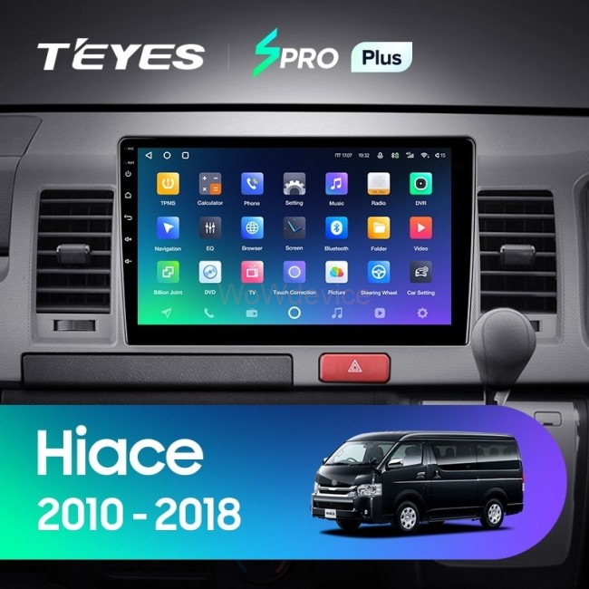Штатная магнитола Teyes SPRO Plus 6/128 Toyota Hiace H200 (2010-2018) Правый руль