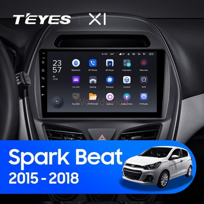 Штатная магнитола Teyes X1 4G 2/32 Chevrolet Spark Beat (2015-2018) F2