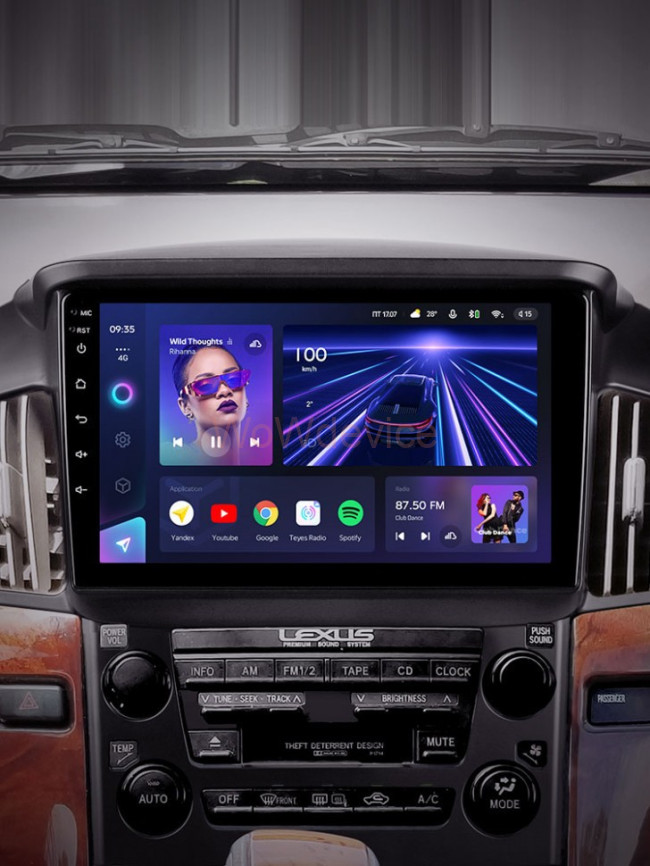 Штатная магнитола Teyes CC3 6/128 Lexus RX300 XU10 (1997-2003) F1