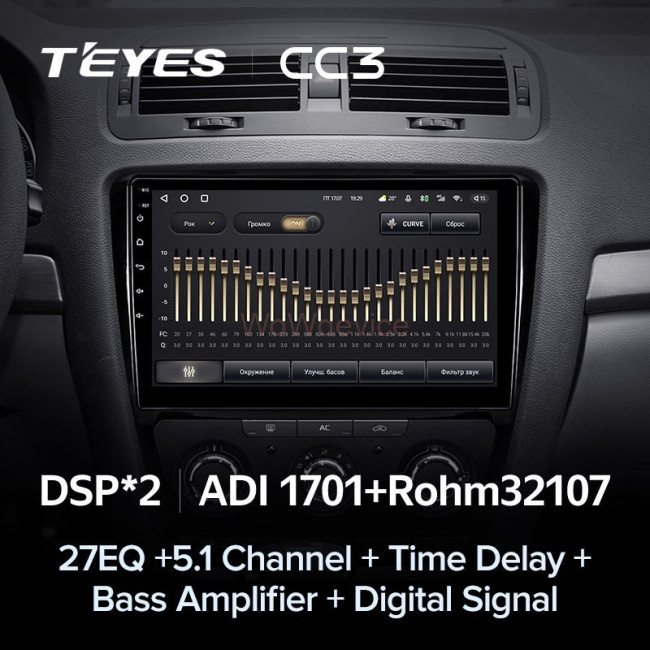 Штатная магнитола Teyes CC3 6/128 Skoda Octavia 2 A5 (2008-2013)