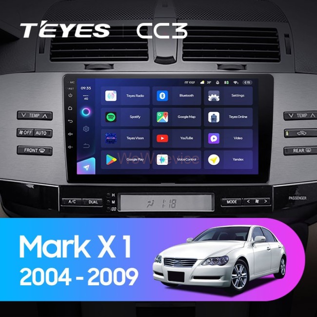 Штатная магнитола Teyes CC3L 4/32 Toyota Mark X 1 X120 (2004-2009)