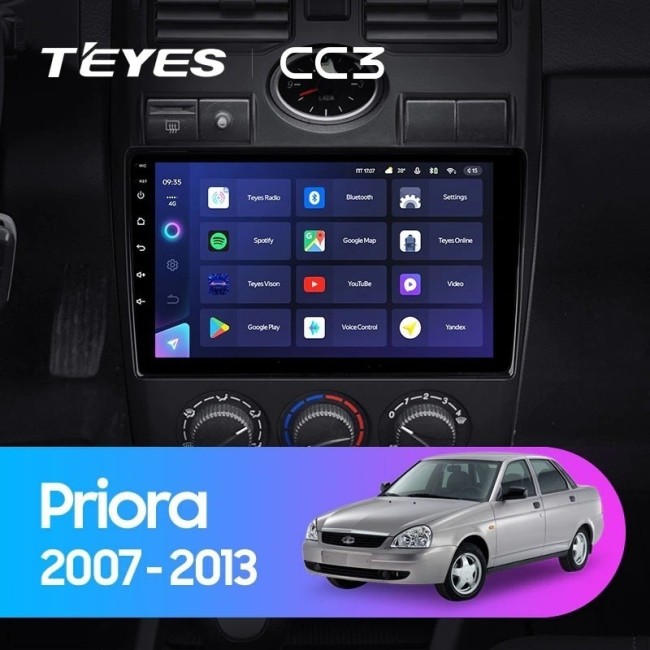 Штатная магнитола Teyes CC3 4/64 LADA Priora 1 (2007-2013) F2 (серебро)