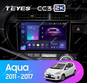 Штатная магнитола Teyes CC3 2K 4/64 Toyota Aqua (2011-2017) правый руль