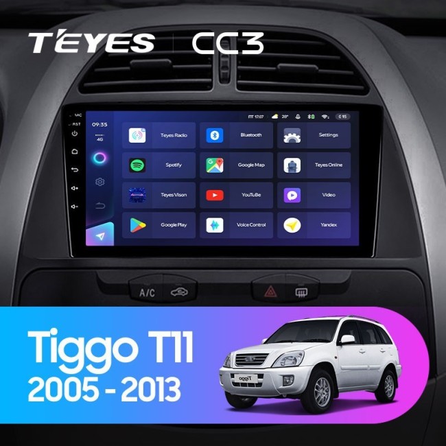 Штатная магнитола Teyes CC3 4/64 Chery Tiggo T11 1 (2005-2013)