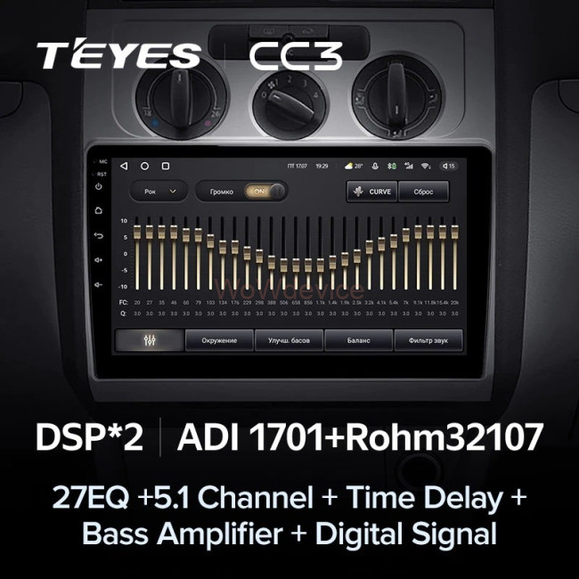 Штатная магнитола Teyes CC3 6/128 Volkswagen Touran 1 (2003-2010) F1
